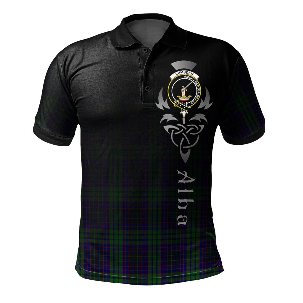 Clan Lumsden Green Tartan Polo Shirt - Alba Celtic Style ZO87 Lumsden Green Tartan Tartan Polo   