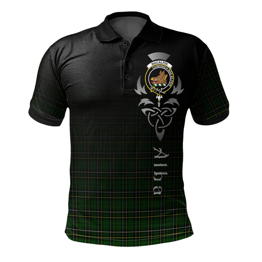 Clan MacAlpin (MacAlpine) Modern 02 Tartan Polo Shirt - Alba Celtic Style JM84 MacAlpin (MacAlpine) Modern 02 Tartan Tartan Polo   