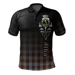 Clan MacInnes Ancient Hunting Tartan Polo Shirt - Alba Celtic Style LJ16 MacInnes Ancient Hunting Tartan Tartan Polo   