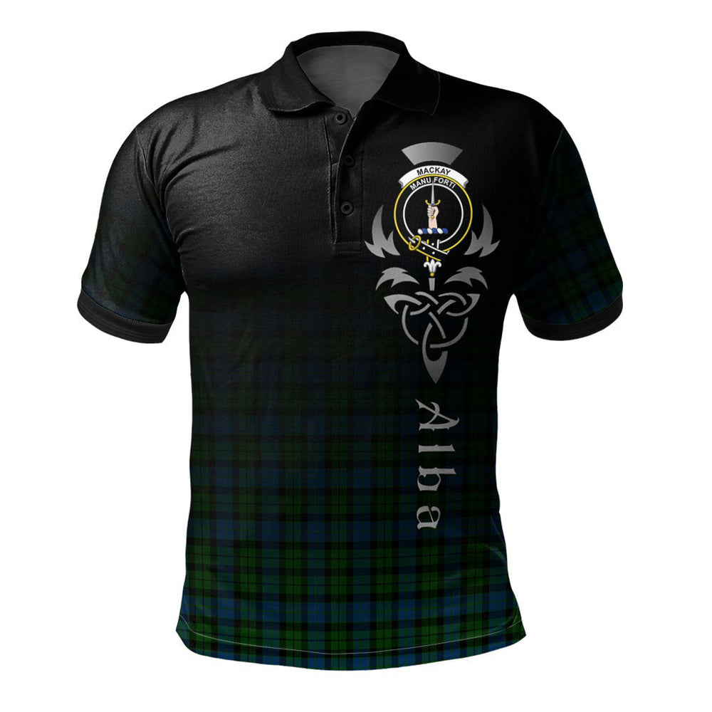 Clan MacKay Modern Tartan Polo Shirt - Alba Celtic Style BT39 MacKay Modern Tartan Tartan Polo   