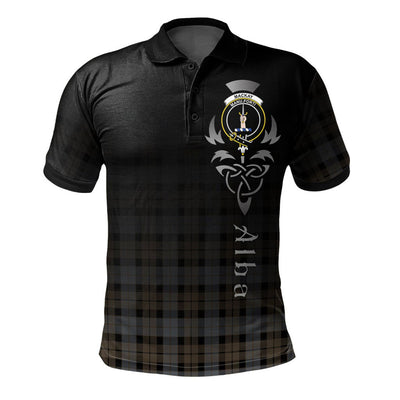 Clan MacKay Weathered Tartan Polo Shirt - Alba Celtic Style JU80