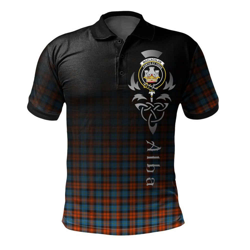 Clan MacLachlan Ancient Tartan Polo Shirt - Alba Celtic Style GK59 MacLachlan Ancient Tartan Tartan Polo   