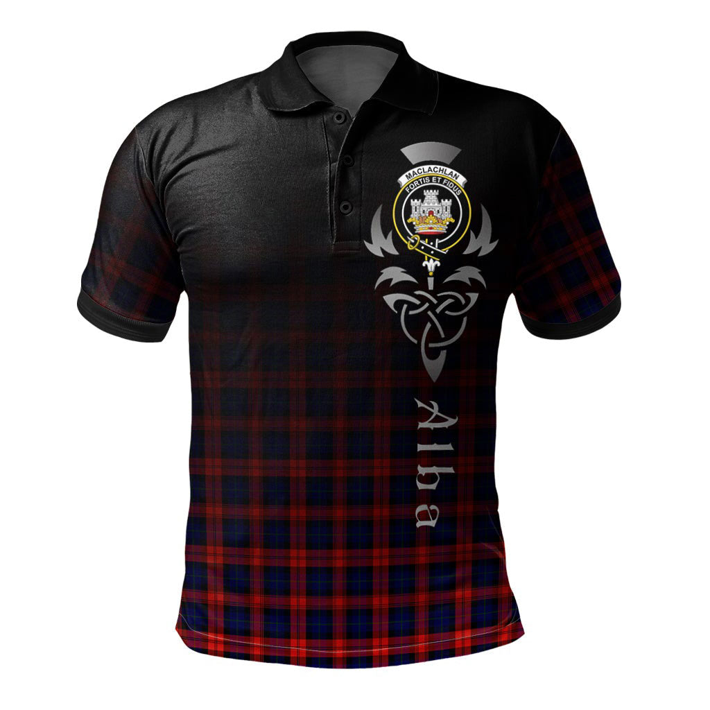 Clan MacLachlan Modern Tartan Polo Shirt - Alba Celtic Style XA23 MacLachlan Modern Tartan Tartan Polo   