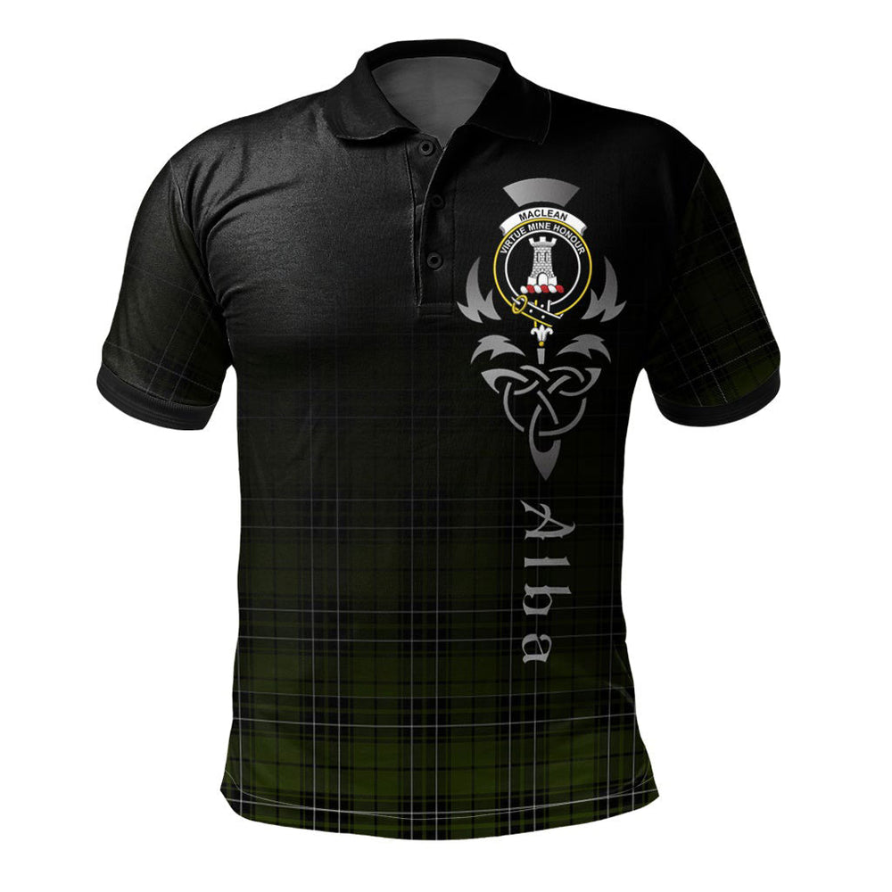 Clan MacLean Hunting Tartan Polo Shirt - Alba Celtic Style LB68 MacLean Hunting Tartan Tartan Polo   