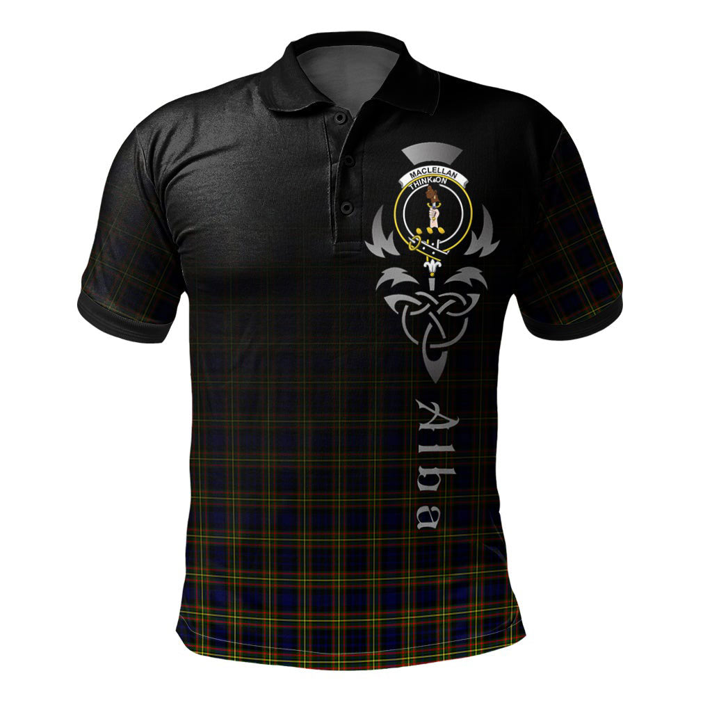 Clan MacLellan Modern Tartan Polo Shirt - Alba Celtic Style NN30 MacLellan Modern Tartan Tartan Polo   