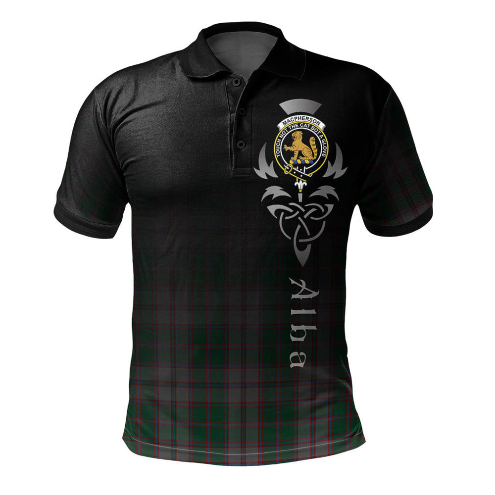 Clan MacPherson Gathering Tartan Polo Shirt - Alba Celtic Style EY75 MacPherson Gathering Tartan Tartan Polo   