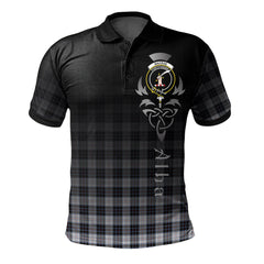 Clan MacRae Dress Modern Tartan Polo Shirt - Alba Celtic Style JP27 MacRae Dress Modern Tartan Tartan Polo   