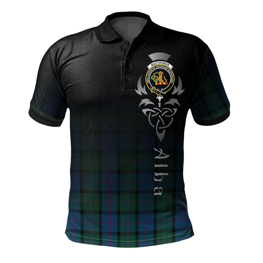 Clan MacThomas Tartan Polo Shirt - Alba Celtic Style FI91 MacThomas Tartan Tartan Polo   