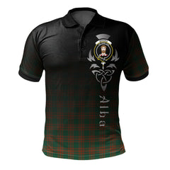 Clan Menzies Green Ancient Tartan Polo Shirt - Alba Celtic Style UZ94 Menzies Green Ancient Tartan Tartan Polo   