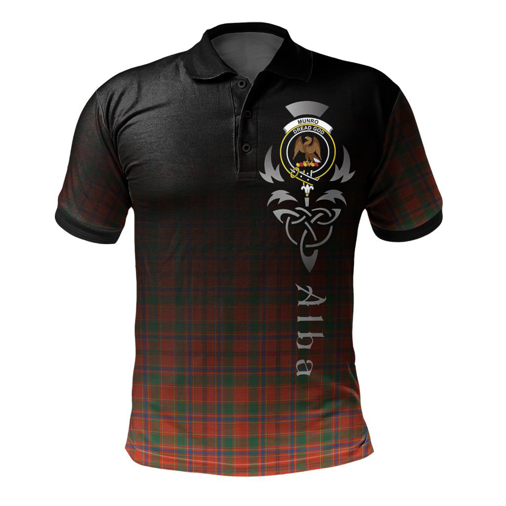 Clan Munro Ancient Tartan Polo Shirt - Alba Celtic Style NO93 Munro Ancient Tartan Tartan Polo   