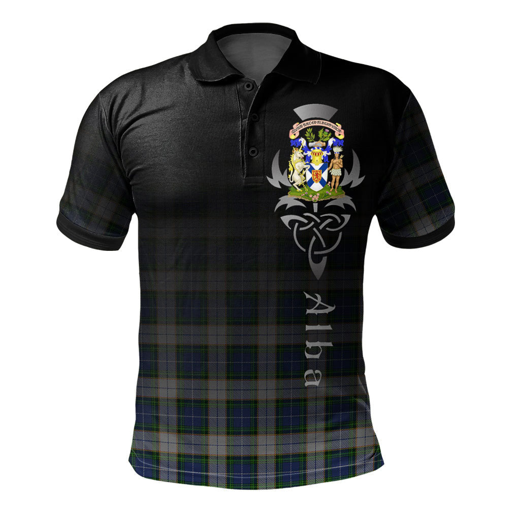 Clan Nova Scotia District Dress Tartan Polo Shirt - Alba Celtic Style RG56 Nova Scotia District Dress Tartan Tartan Polo   