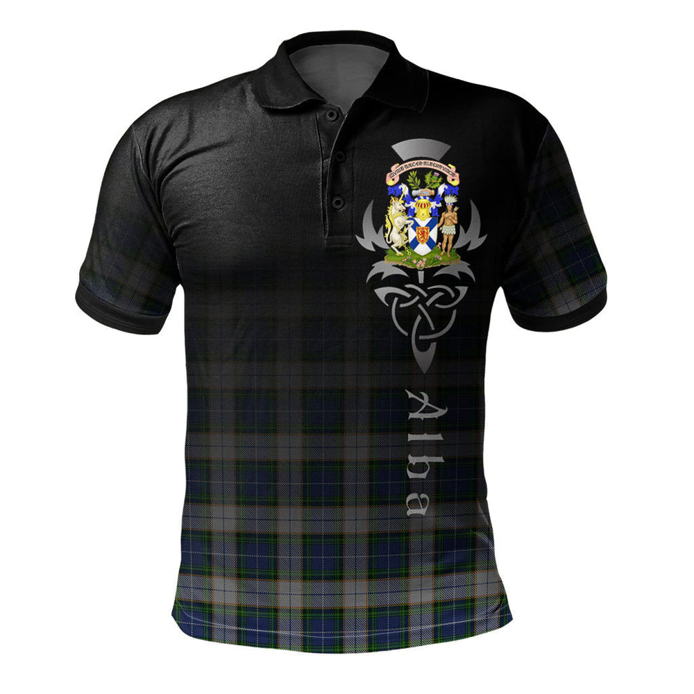 Clan Nova Scotia District Dress Tartan Polo Shirt - Alba Celtic Style RG56 Nova Scotia District Dress Tartan Tartan Polo   