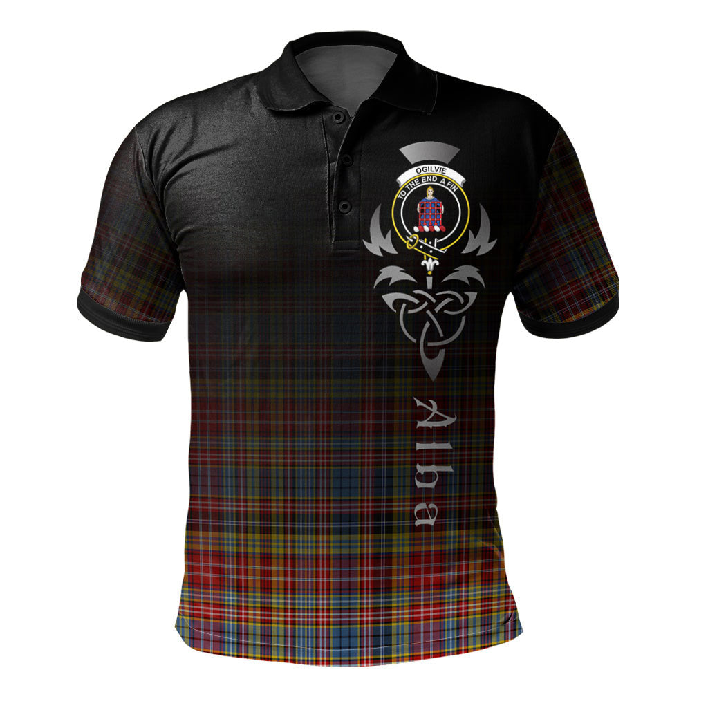 Clan Ogilvie (Ogilvy) of Airlie Ancient Tartan Polo Shirt - Alba Celtic Style XG93 Ogilvie (Ogilvy) of Airlie Ancient Tartan Tartan Polo   