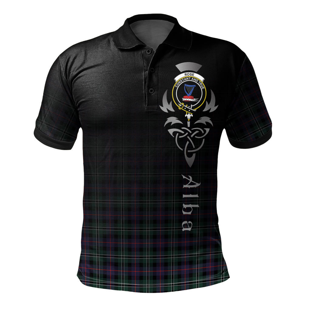 Clan Rose Hunting Modern Tartan Polo Shirt - Alba Celtic Style JM78 Rose Hunting Modern Tartan Tartan Polo   