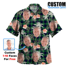 Clan Abercrombie Modern Tartan Custom Face Hawaiian Shirt – Unisex Gift for Family Members, Summer Party FX76 Abercrombie Modern Tartan Tartan Hawaii Shirt