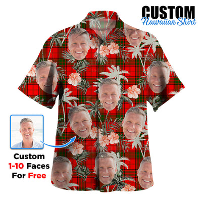 Clan Adair Tartan Custom Face Hawaiian Shirt – Unisex Gift for Family Members, Summer Party EK96