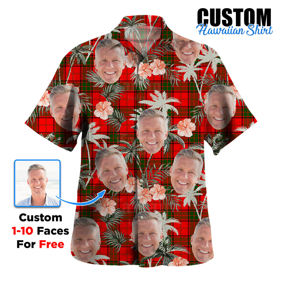 Clan Adair Tartan Custom Face Hawaiian Shirt – Unisex Gift for Family Members, Summer Party EK96 Adair Tartan Tartan Hawaii Shirt