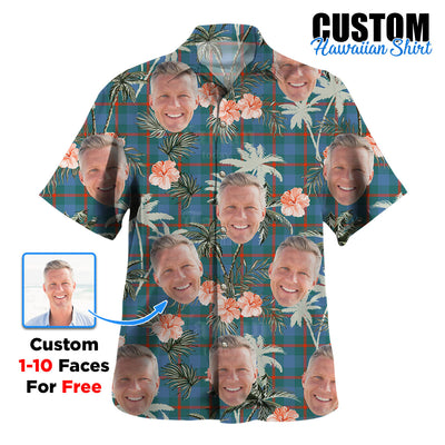 Clan Agnew Ancient Tartan Custom Face Hawaiian Shirt – Unisex Gift for Family Members, Summer Party YH21