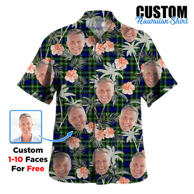 Clan Allardice Tartan Custom Face Hawaiian Shirt – Unisex Gift for Family Members, Summer Party IH59