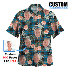 Clan Angus Ancient Tartan Custom Face Hawaiian Shirt – Unisex Gift for Family Members, Summer Party SE55 Angus Ancient Tartan Tartan Hawaii Shirt