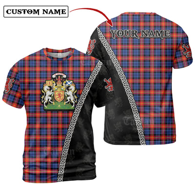 Personalized Clan Anstruther Tartan Shirt with Scotland Coat of Arms & Custom Name