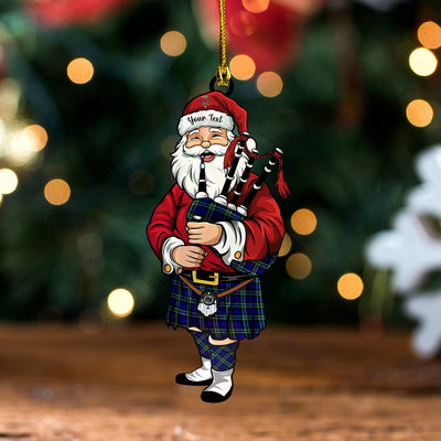Personalized Clan Arbuthnot Modern Clan Crest Tartan Santa Ornament – Custom Acrylic Christmas Decoration