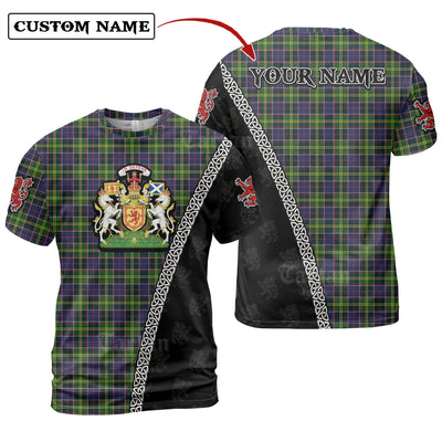 Personalized Clan Arnott Tartan Shirt with Scotland Coat of Arms & Custom Name