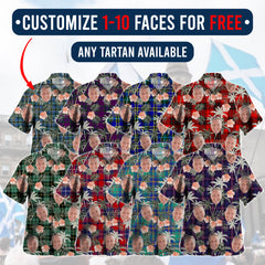 Clan Carmichael Ancient Tartan Custom Face Hawaiian Shirt – Unisex Gift for Family Members, Summer Party VQ85 Carmichael Ancient Tartan Tartan Hawaii Shirt