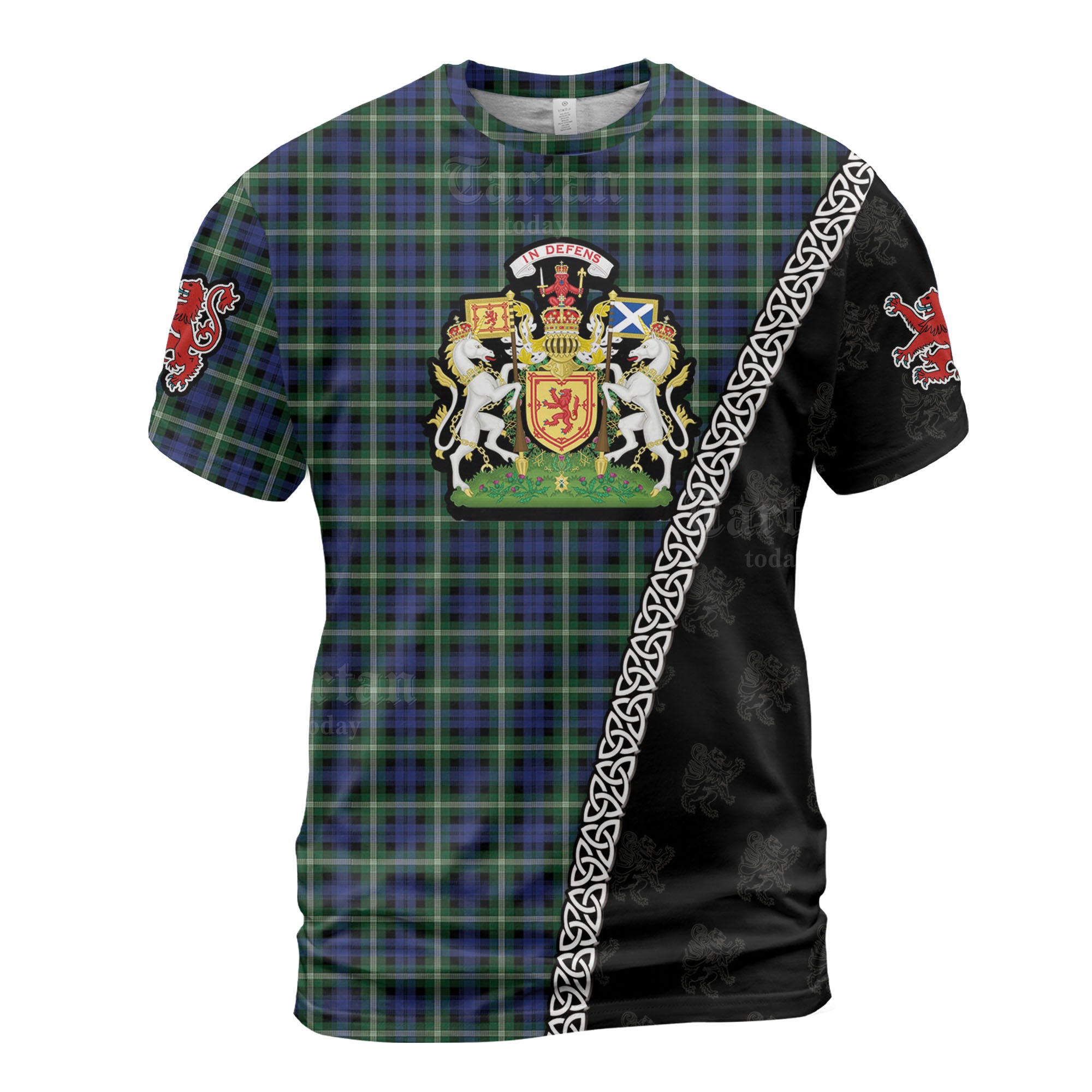 Personalized Clan Baillie Modern Tartan Shirt with Scotland Coat of Arms & Custom Name XQ56