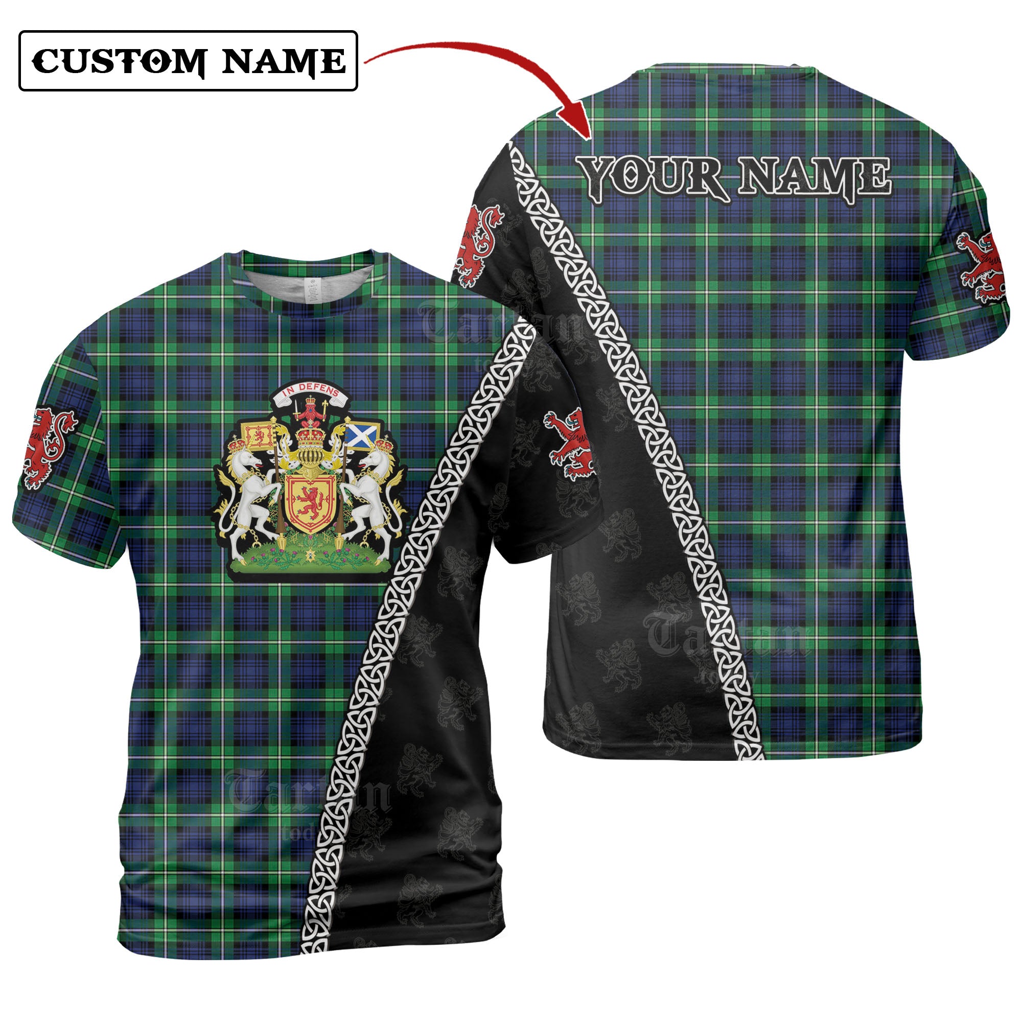 Bannerman Tartan Shirt with Scotland Coat of Arms & Custom Name CG69