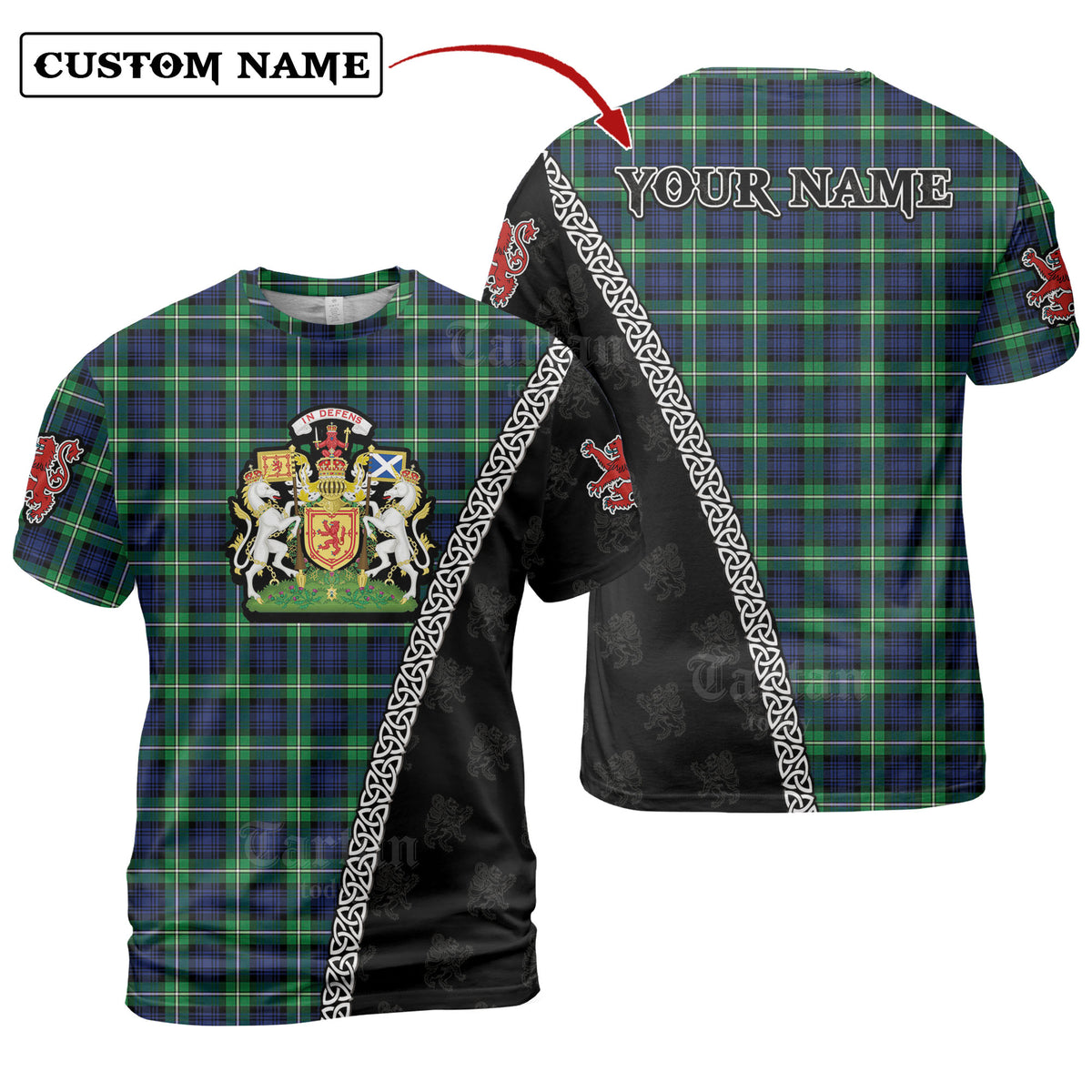 Bannerman Tartan Shirt with Scotland Coat of Arms & Custom Name CG69