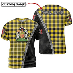 Barclay Dress Modern Tartan Shirt with Scotland Coat of Arms & Custom Name AE71