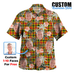 Clan Baxter Tartan Custom Face Hawaiian Shirt – Unisex Gift for Family Members, Summer Party UD85 Baxter Tartan Tartan Hawaii Shirt