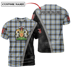 Bell of the Borders Tartan Shirt with Scotland Coat of Arms & Custom Name OL51