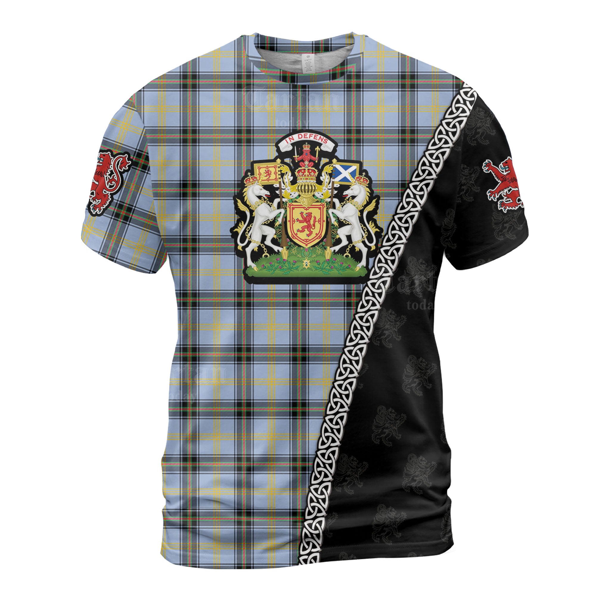 Personalized Clan Bell of the Borders Tartan Shirt with Scotland Coat of Arms & Custom Name OL51