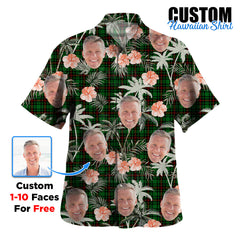 Clan Beveridge Tartan Custom Face Hawaiian Shirt – Unisex Gift for Family Members, Summer Party UK18 Beveridge Tartan Tartan Hawaii Shirt