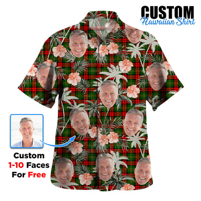 Clan Blackstock Tartan Custom Face Hawaiian Shirt – Unisex Gift for Family Members, Summer Party