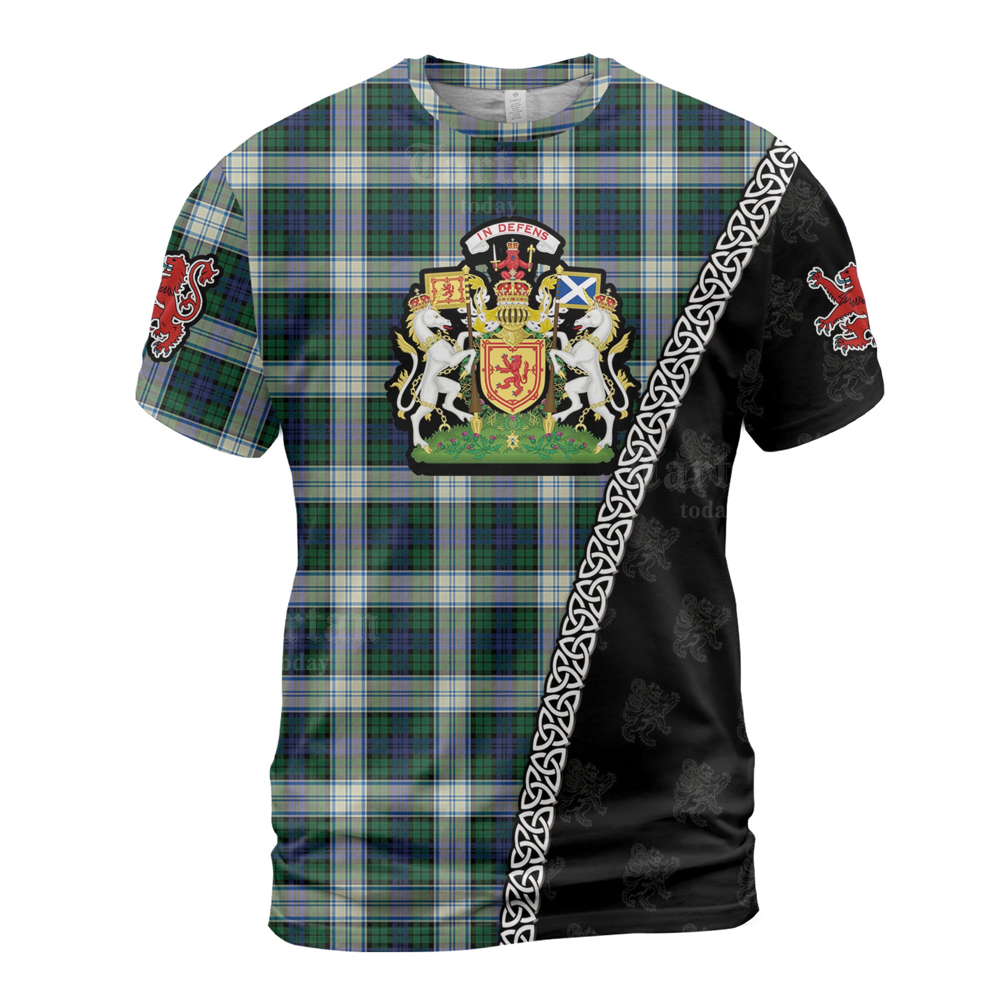Personalized Clan Blackwatch Dress Modern Tartan Shirt with Scotland Coat of Arms & Custom Name SA18