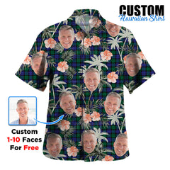 Clan Blackwatch Modern Tartan Custom Face Hawaiian Shirt – Unisex Gift for Family Members, Summer Party XM83 Blackwatch Modern Tartan Tartan Hawaii Shirt