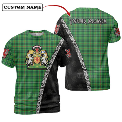 Personalized Clan Blane 1 Tartan Shirt with Scotland Coat of Arms & Custom Name