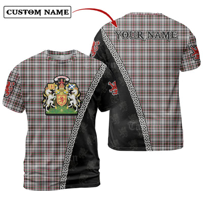 Personalized Clan Borthwick Tartan Shirt with Scotland Coat of Arms & Custom Name LO65
