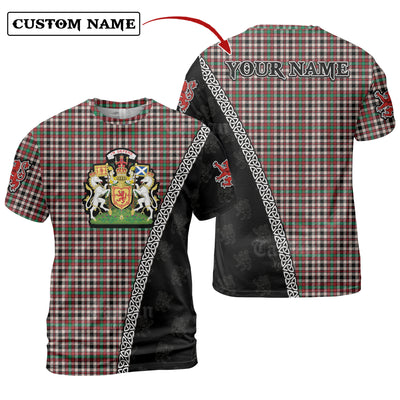 Personalized Clan Borthwick Dress Ancient Tartan Shirt with Scotland Coat of Arms & Custom Name