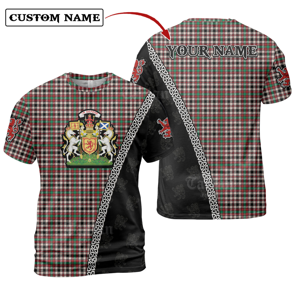 Borthwick Dress Ancient Tartan Shirt with Scotland Coat of Arms & Custom Name CL97