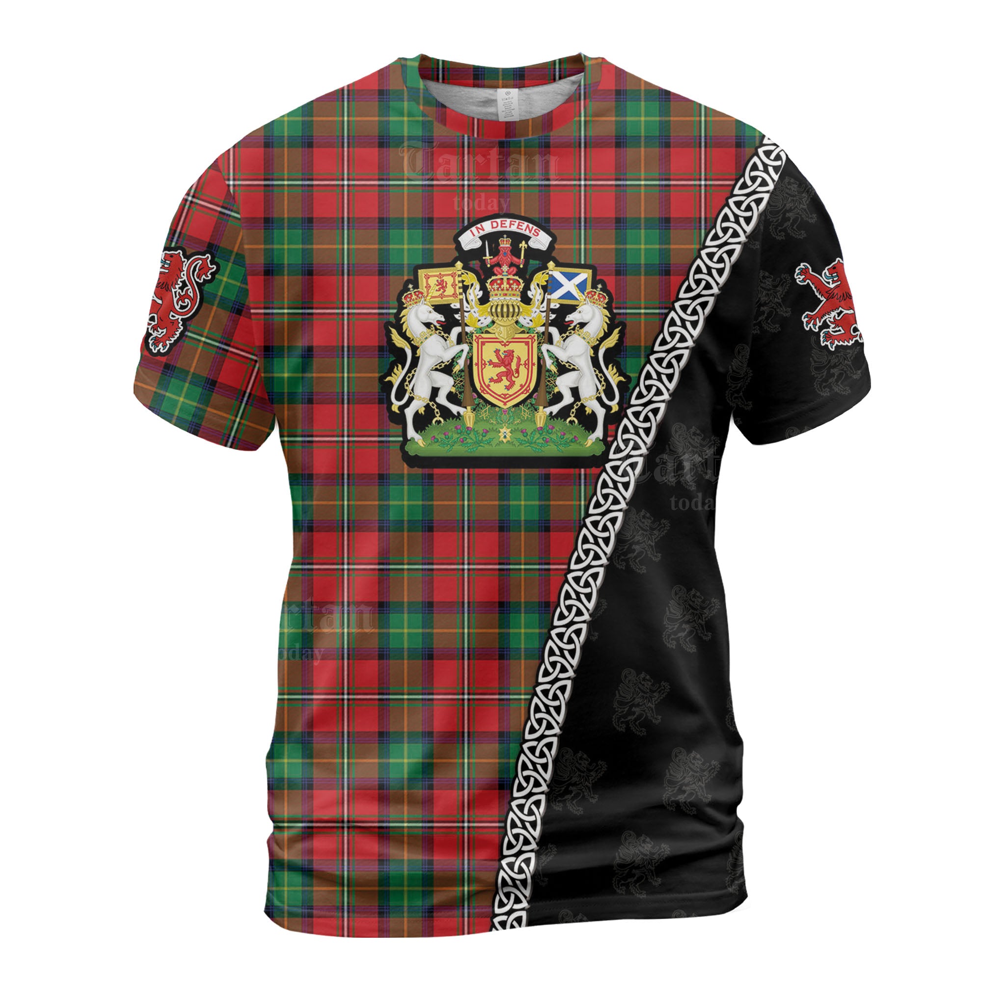 Personalized Clan Boyd Modern Tartan Shirt with Scotland Coat of Arms & Custom Name NJ43