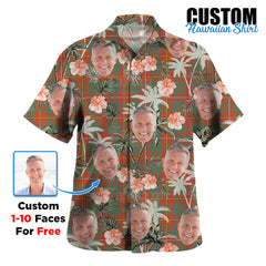 Clan Bruce Ancient Tartan Custom Face Hawaiian Shirt – Unisex Gift for Family Members, Summer Party IM36 Bruce Ancient Tartan Tartan Hawaii Shirt