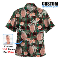 Clan Buchan Ancient Tartan Custom Face Hawaiian Shirt – Unisex Gift for Family Members, Summer Party KV25 Buchan Ancient Tartan Tartan Hawaii Shirt