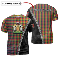 Buchanan Modern Tartan Shirt with Scotland Coat of Arms & Custom Name AD44