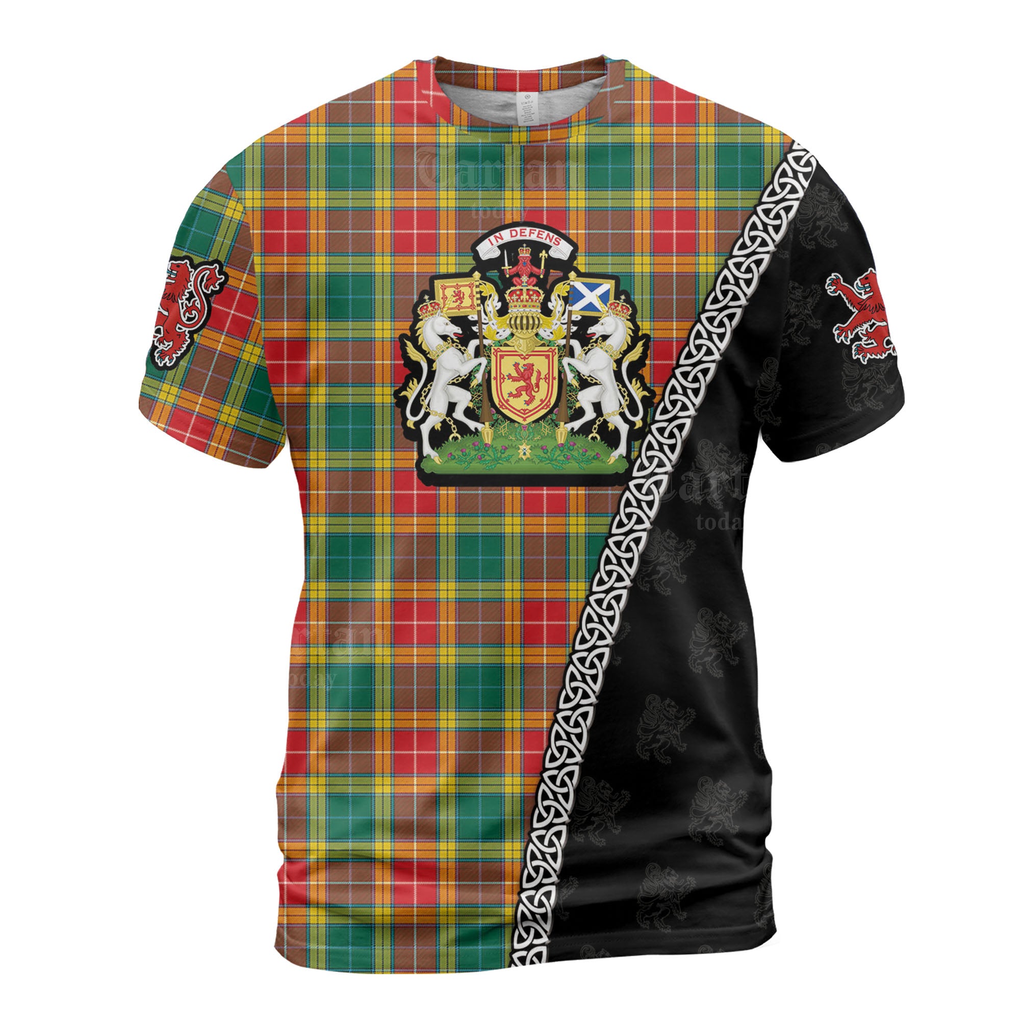 Personalized Clan Buchanan Old Sett Tartan Shirt with Scotland Coat of Arms & Custom Name YB25