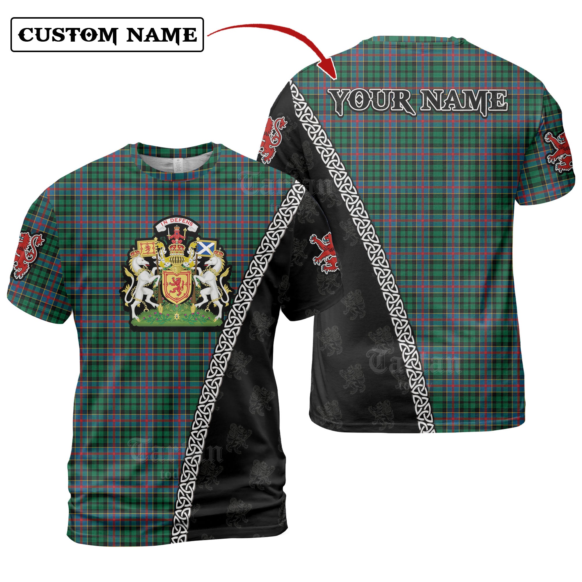 Byres 1 Tartan Shirt with Scotland Coat of Arms & Custom Name YZ17