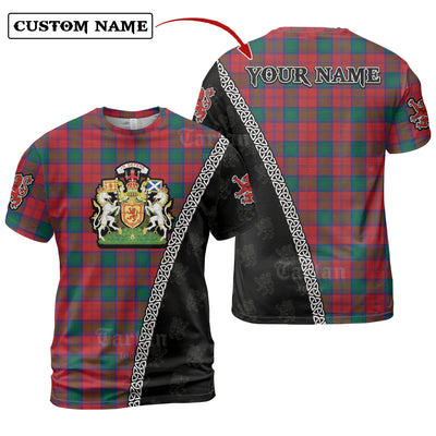 Personalized Clan Byres 2 Tartan Shirt with Scotland Coat of Arms & Custom Name
